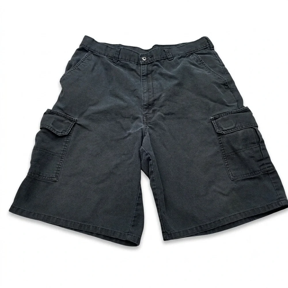 Dickies Cargo Shorts Mens 34 Black 100% Cotton Heavyweight Workwear Casual Skate